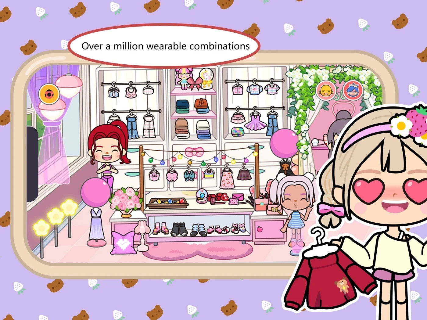 Miga Town: My World, panel 4: A wardrobe accompanies a publisher combinations claim.