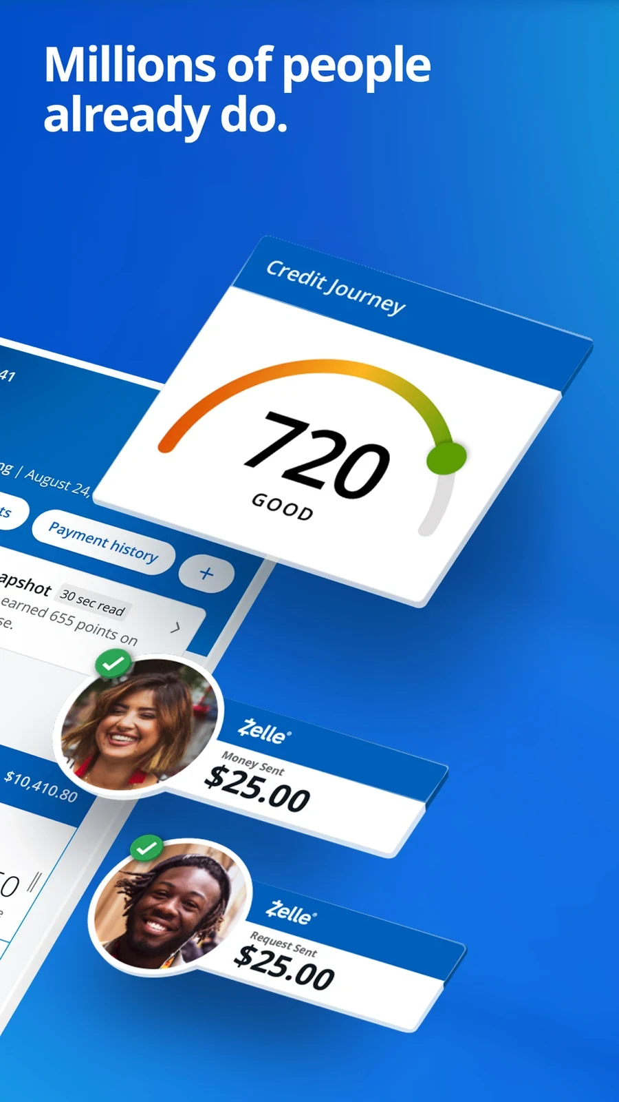 Chase: credit score and payment-state cards