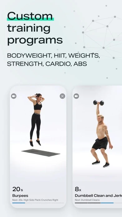 Freeletics App Store screenshot 2; select to inspect full size
