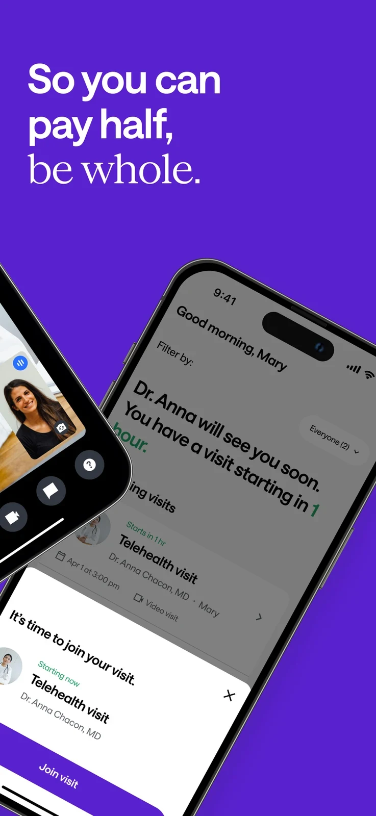 Sesame: angled appointment and join-visit screens