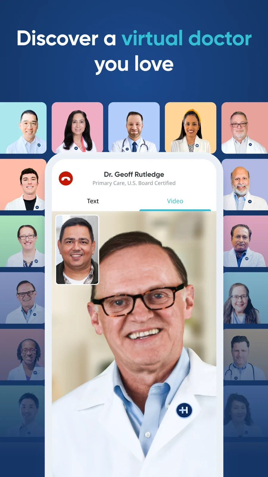 HealthTap: clinician mosaic and ongoing doctor call