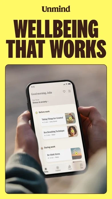 Unmind App Store screenshot 1