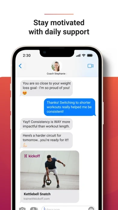 Kickoff App Store screenshot 3; select to inspect full size