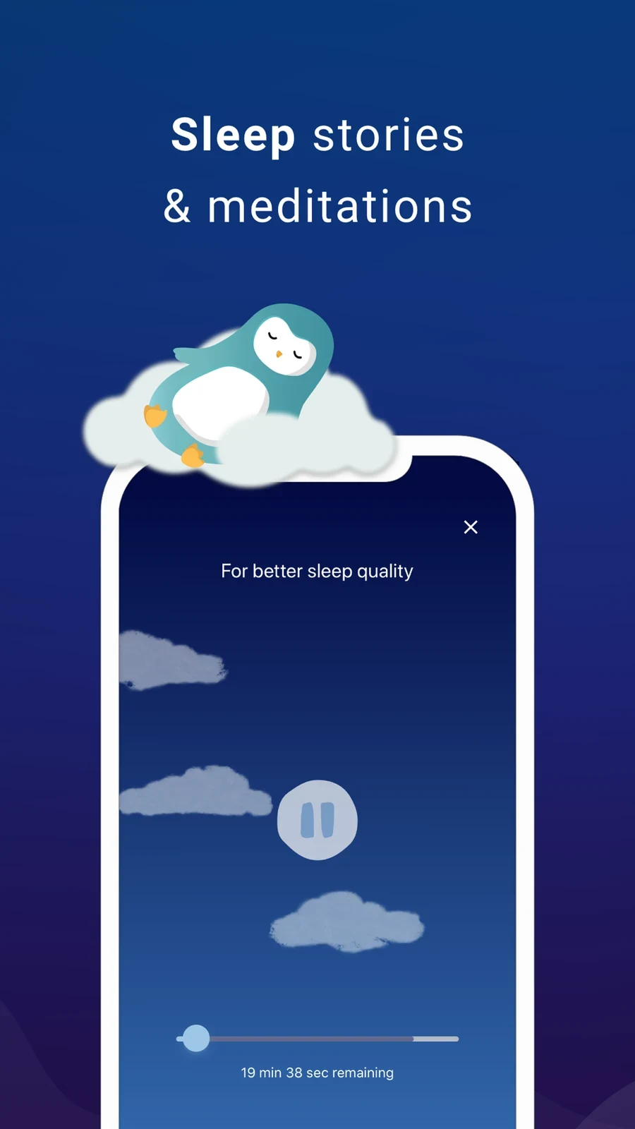 Wysa: sleep-audio player and playback controls
