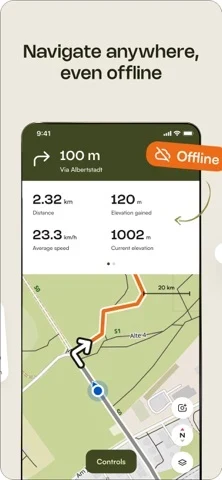 komoot App Store screenshot 3; select to inspect full size