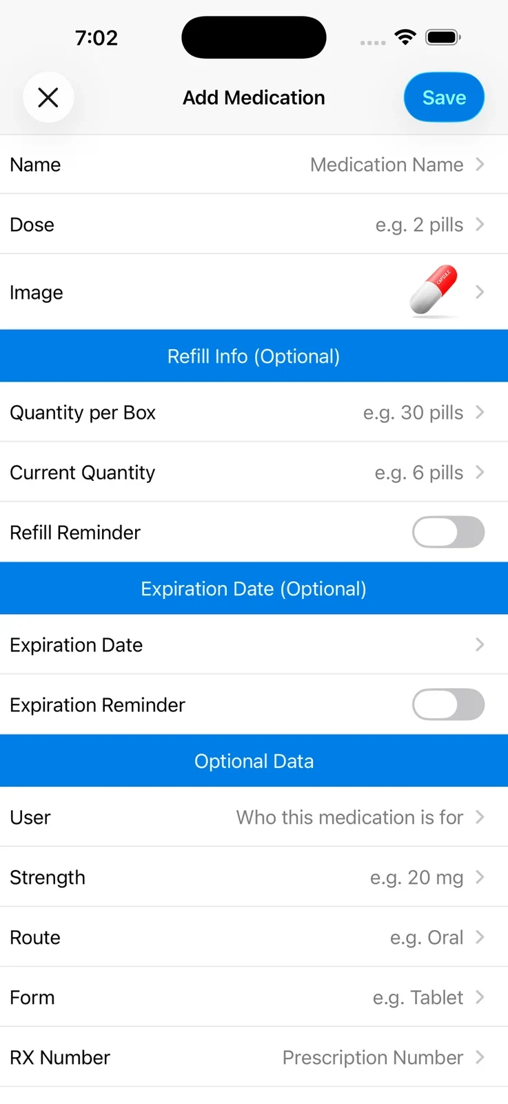 Pill Reminder — All in One medication app screenshot 4; full-size source artwork