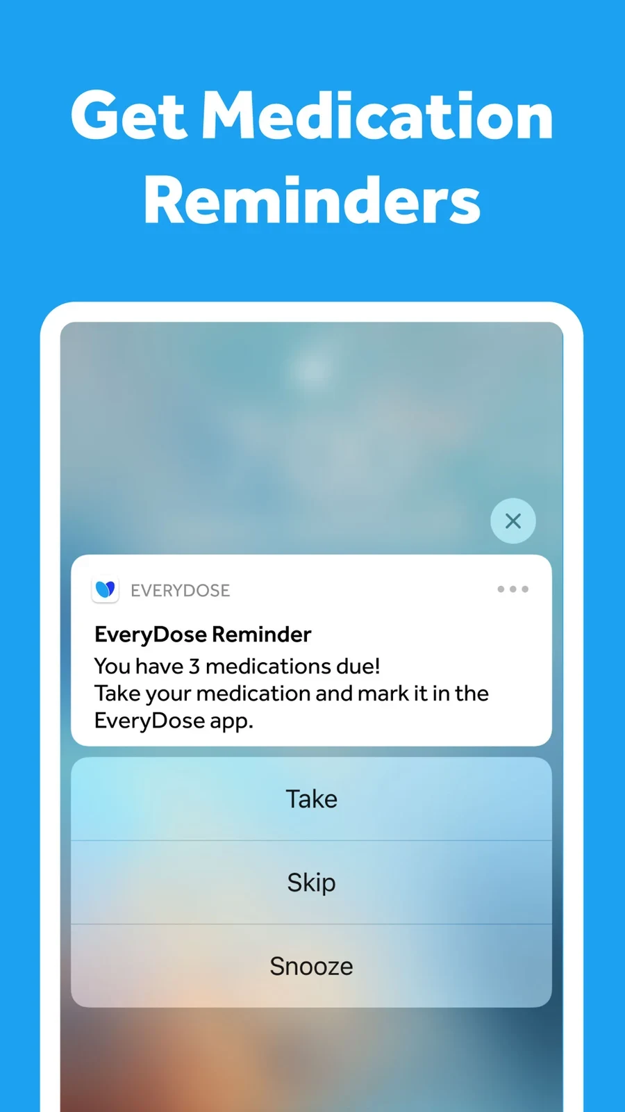EveryDose medication app screenshot 2; full-size source artwork