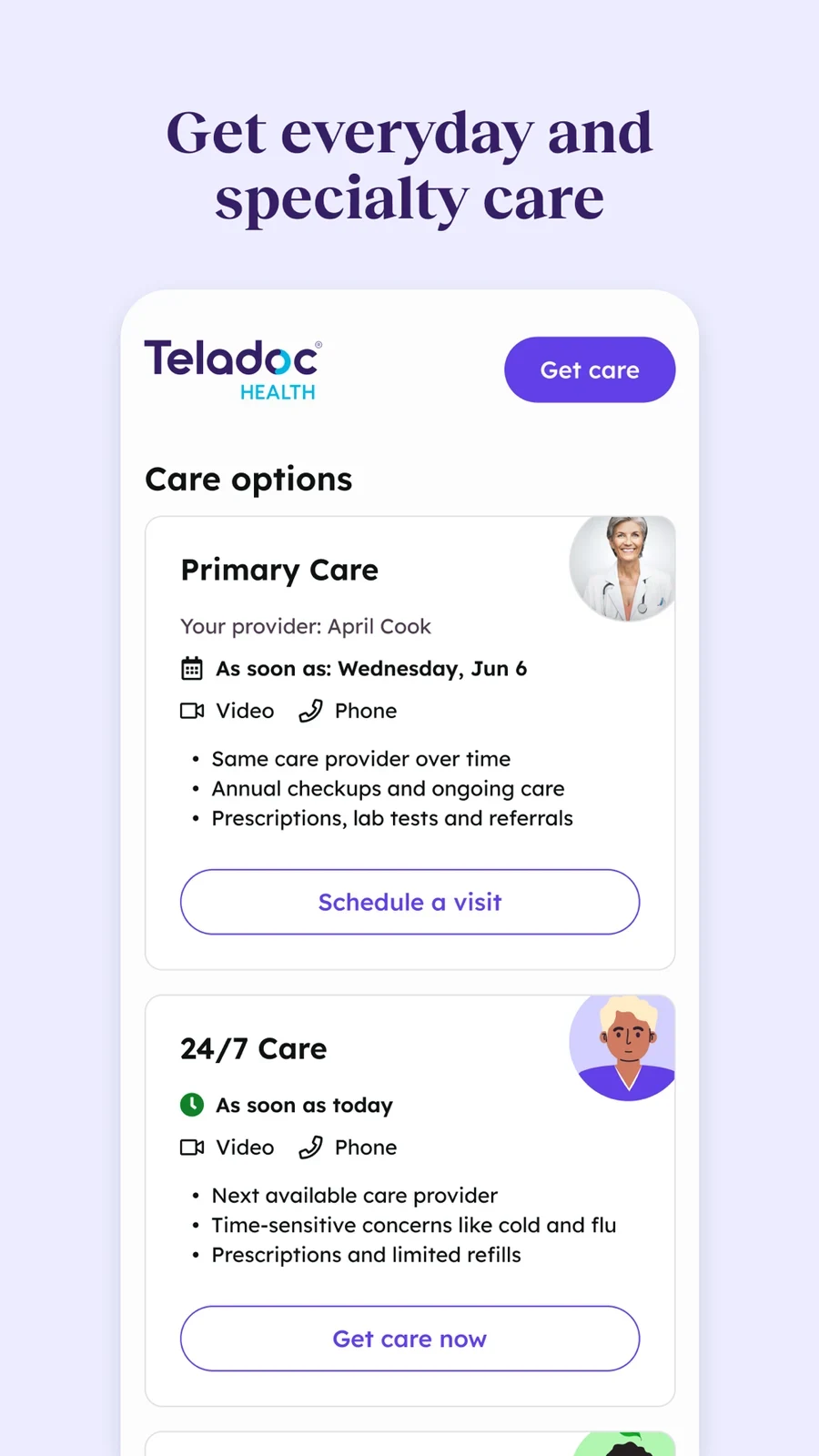 Teladoc: primary-care and on-demand service choices