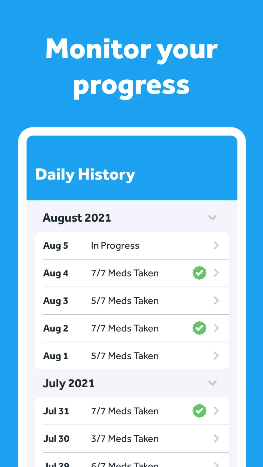 EveryDose medication app screenshot 4; full-size source artwork