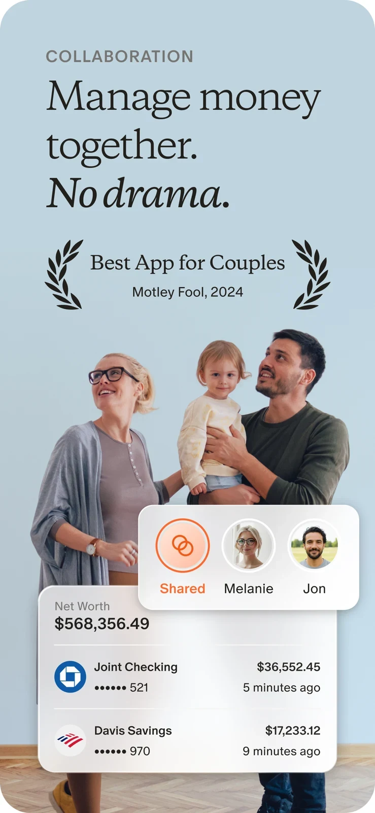 Monarch: household photograph with shared and individual view labels