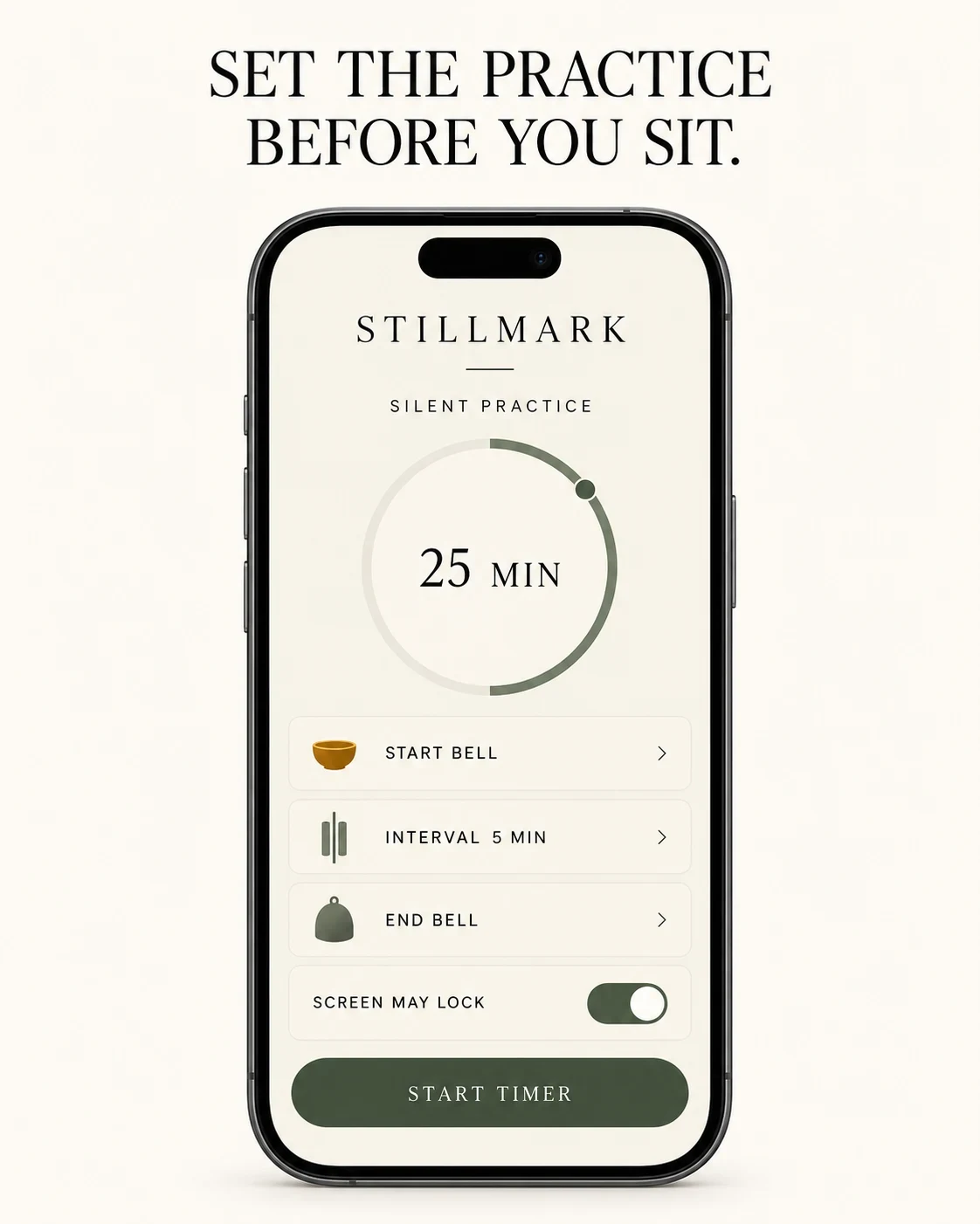 Fictional Stillmark complete timer setup concept