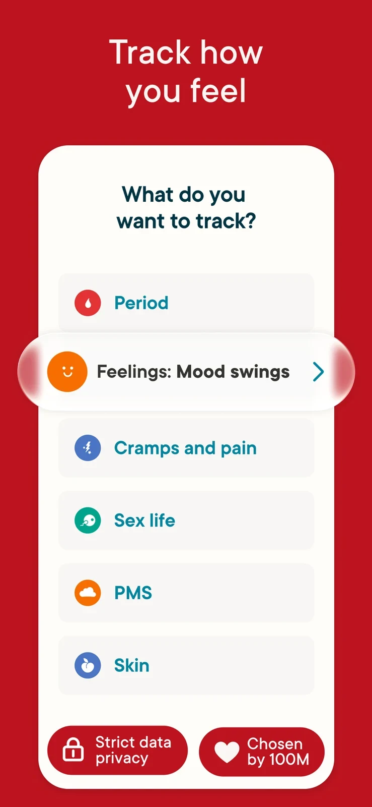 Clue: symptom logging choices and publisher trust claims