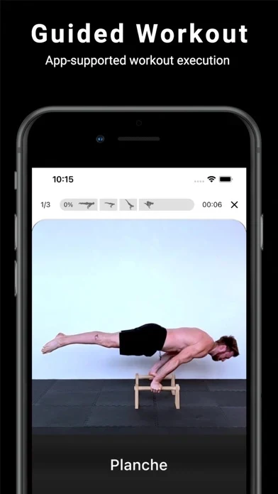 Thenics App Store screenshot 4; select to inspect full size