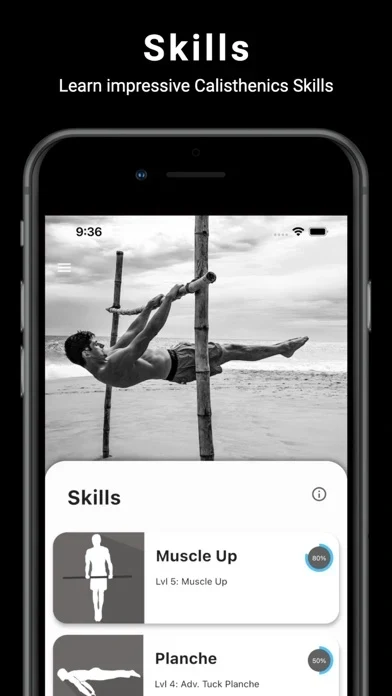 Thenics App Store screenshot 1; select to inspect full size
