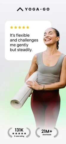 Yoga-Go App Store screenshot 1; select to inspect full size