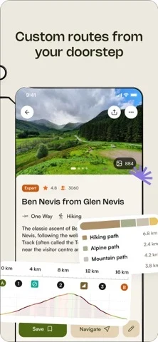 komoot App Store screenshot 2; select to inspect full size