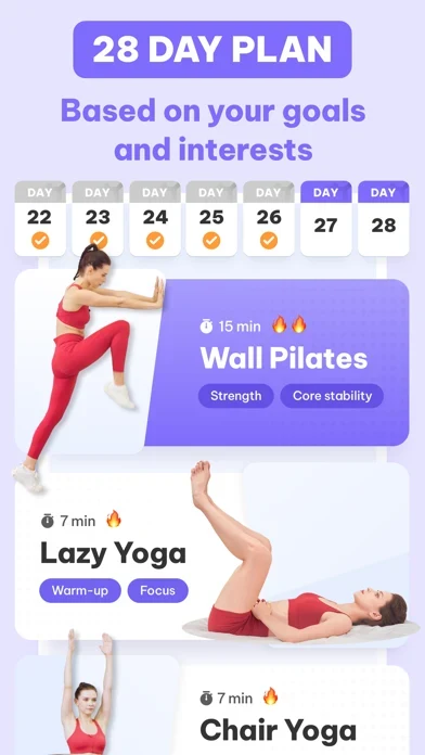 Daily Yoga App Store screenshot 3; select to inspect full size