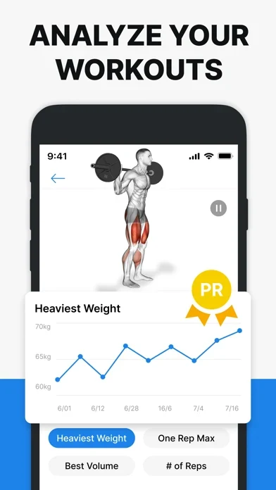 Hevy App Store screenshot 3; select to inspect full size