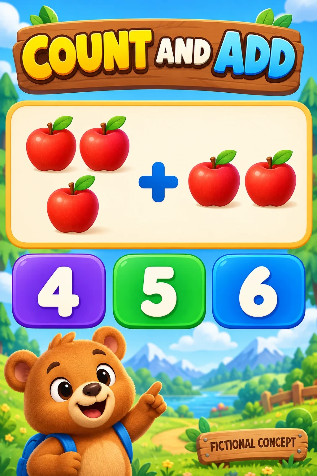 Fictional counting and addition concept