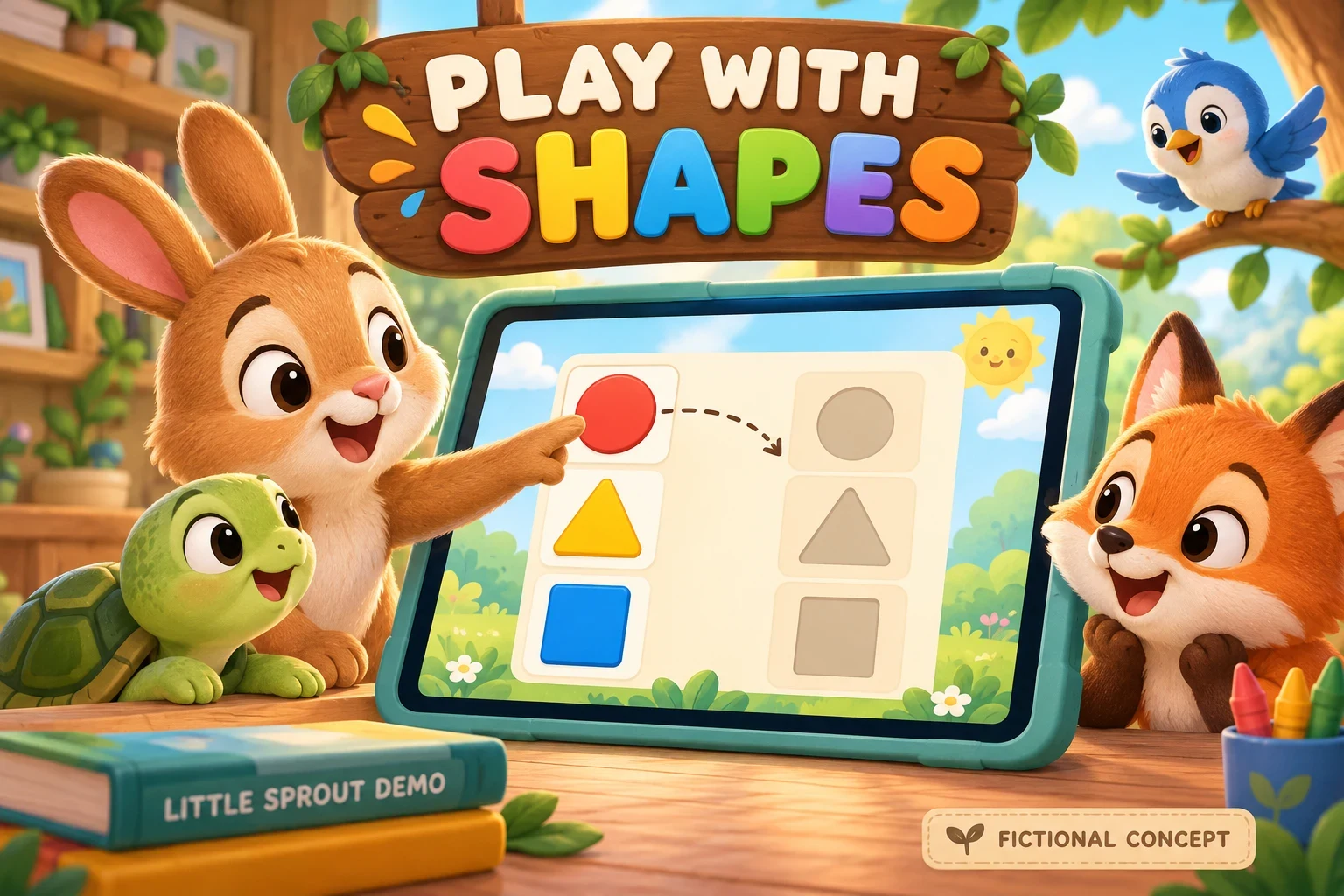Fictional shape matching activity
