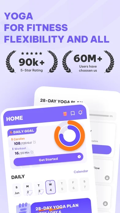 Daily Yoga App Store screenshot 1; select to inspect full size