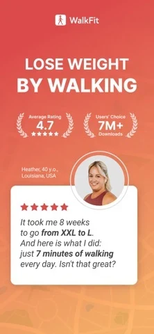 WalkFit App Store screenshot 1; select to inspect full size