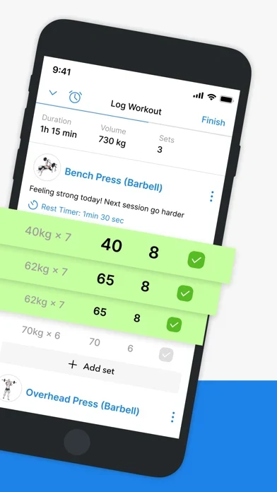 Hevy App Store screenshot 2; select to inspect full size
