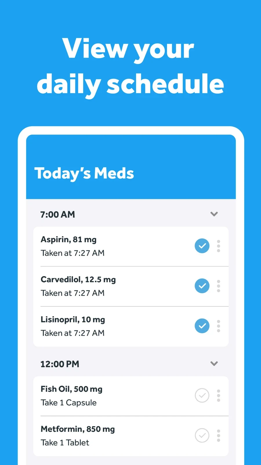 EveryDose medication app screenshot 3; full-size source artwork