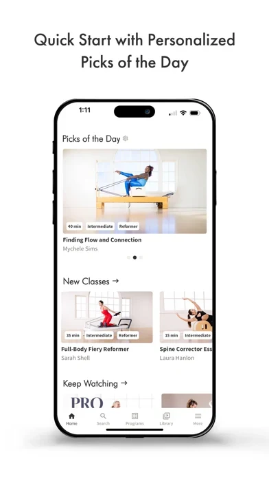 Pilates Anytime App Store screenshot 2; select to inspect full size