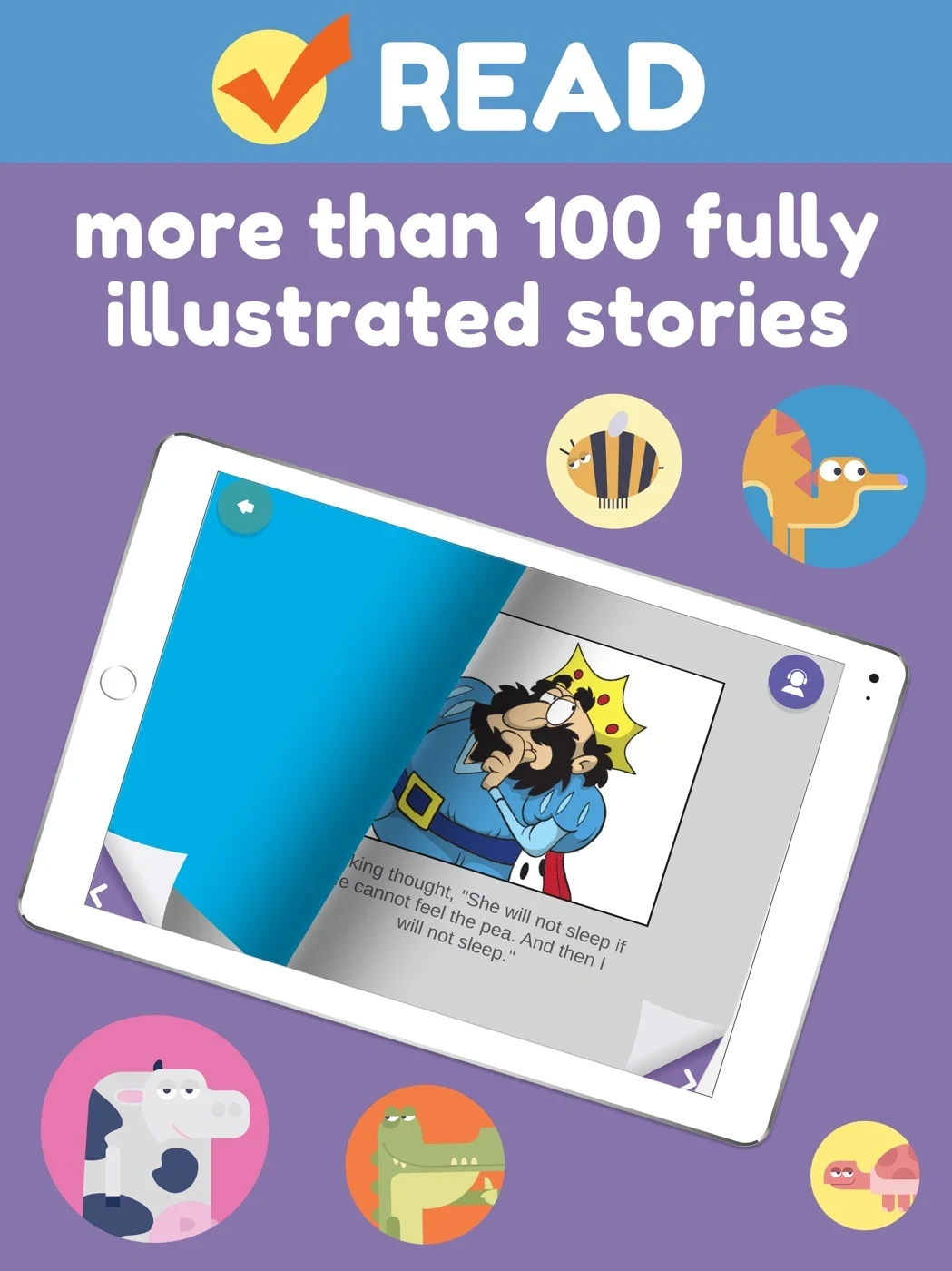 Hooked on Phonics Learning, panel 3: An illustrated story accompanies a catalog count.