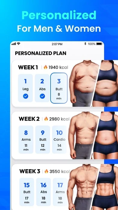 Home Workout App Store screenshot 2; select to inspect full size