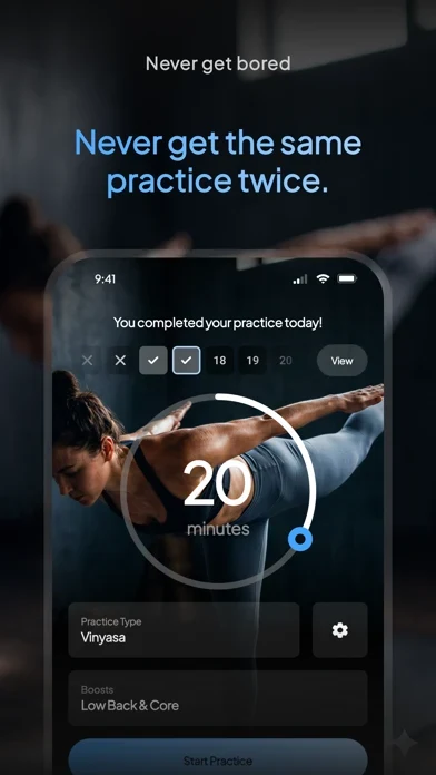 Yoga | Down Dog App Store screenshot 2; select to inspect full size