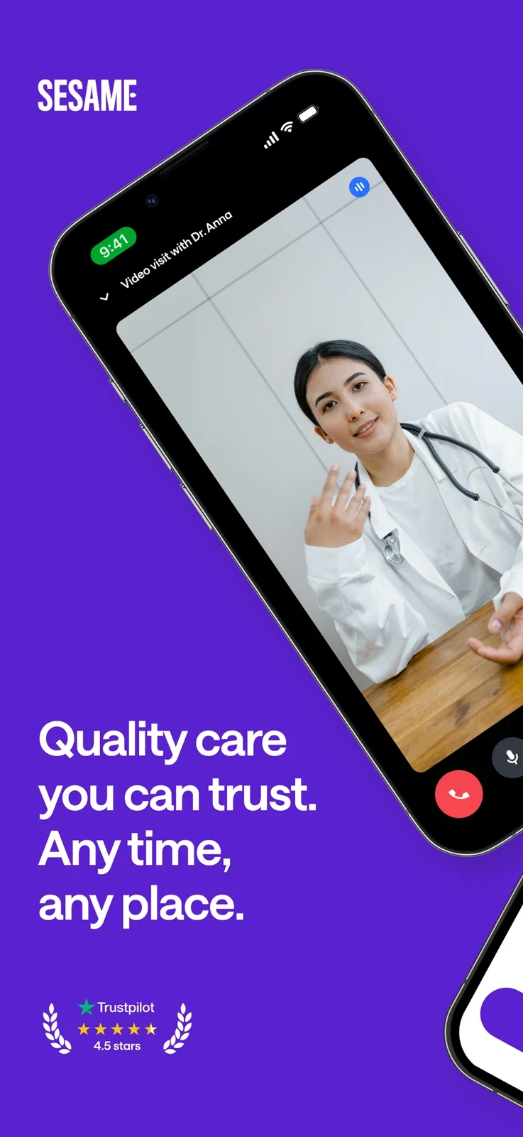 Sesame: angled clinician video call