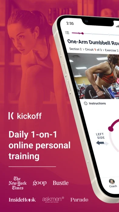 Kickoff App Store screenshot 1; select to inspect full size